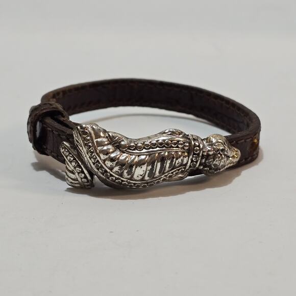 Brighton Vintage Crocodile Leather‎ Bracelet - Picture 1 of 4